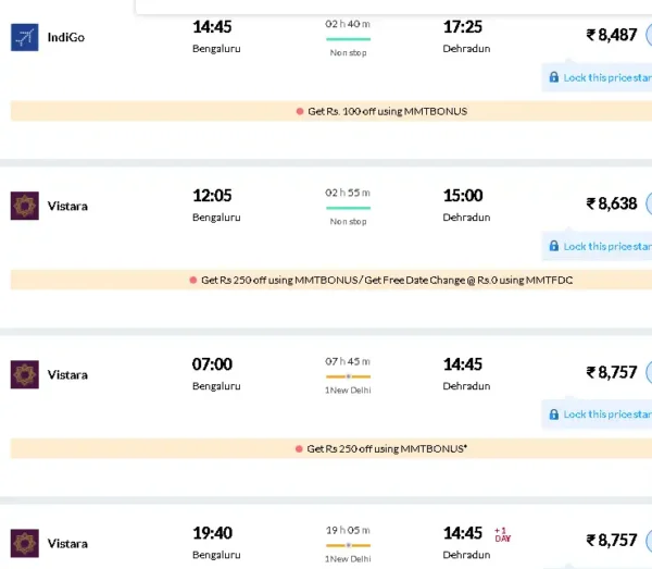 Bengalurur to kedarnath via deharadun air ticket 