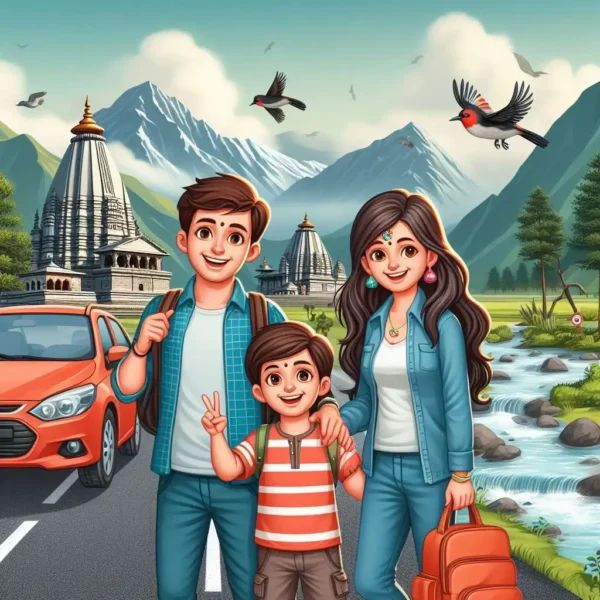 jaipur to kedarnath by road by car a happy family 